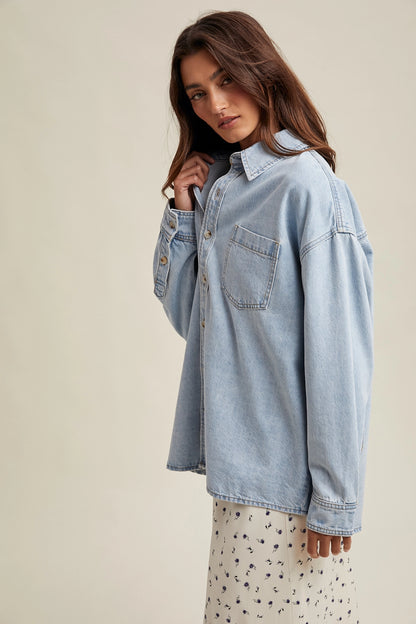 Light Denim Shacket