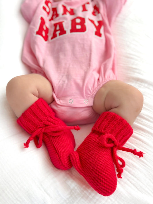 Red Baby Booties